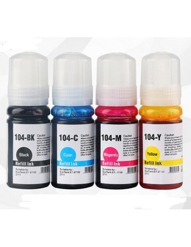 Schwarz Dye 70ML Epson EcoTank 101,103, 104, 106