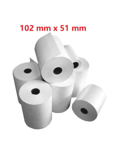 Matte White Roll:102mm x 51mm, 650 labels,Diametro 40mm Ad Inkjet