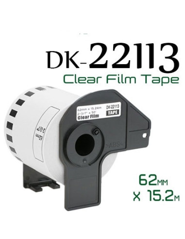 Clear 62mmX15.24m Compa Brother P-Touch QL1000,1050,1060,820