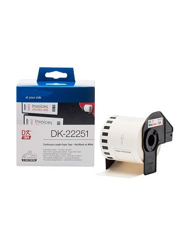 Schwarz/Red 62mmX15Meter Compa Brother P-Touch QL800,810,820