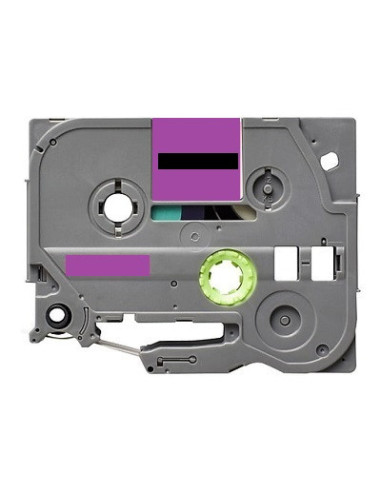 Label color Schwarz-Pastel Purple 12mmX5m für Brother P-Touch