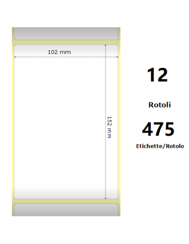 White 102x152mm, 475 Et/Rotolo Z-1000D,4x6x1 Core