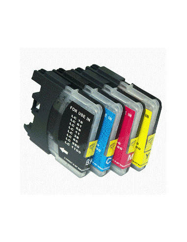 Cyan Compa Brother LC61,LC980, LC1100, LC985 ALTA CAPACITA